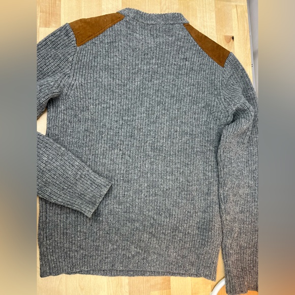 Wallace & Barnes Shetland 100% Wool color Gray brown Suede Shoulder Patch - Picture 2 of 10